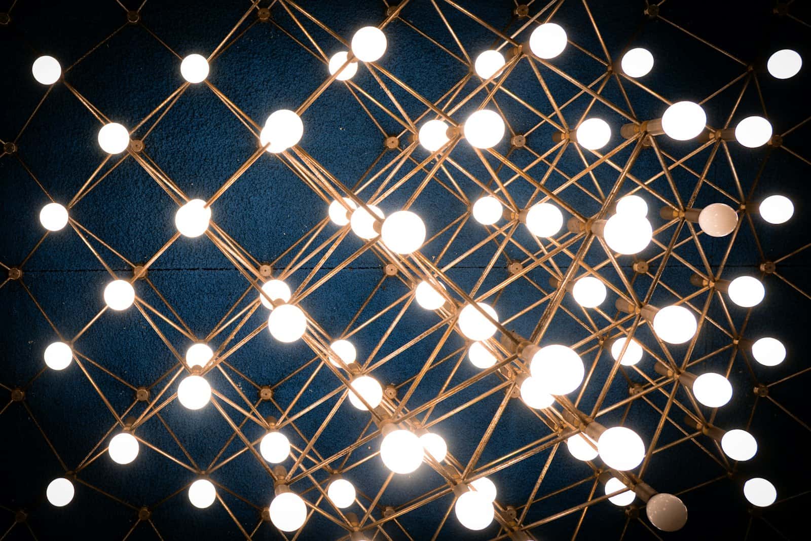 An abstract pattern of illuminated lights